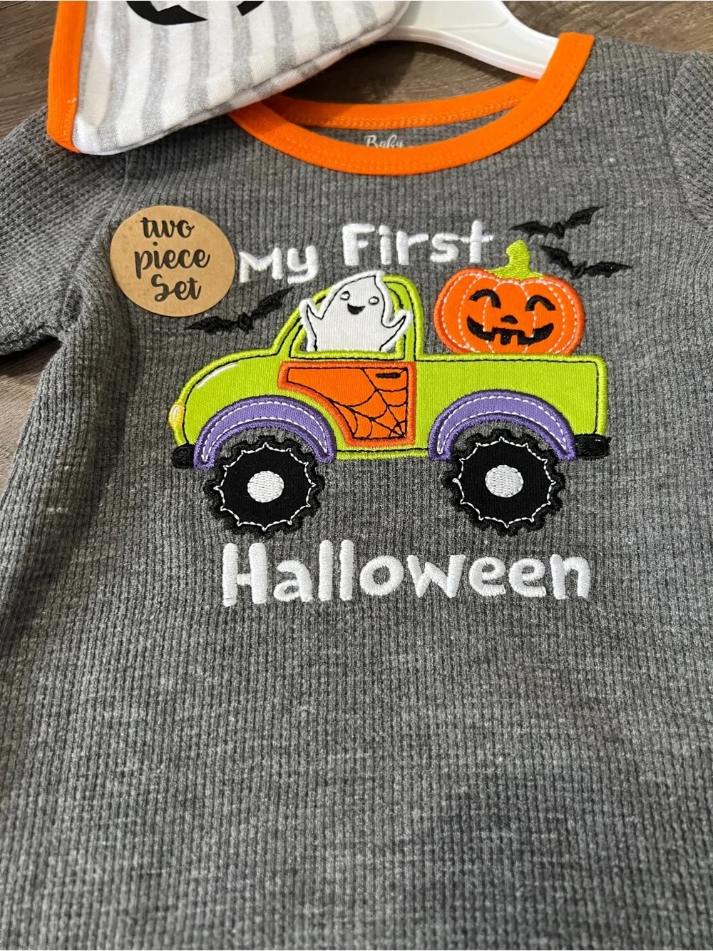 Baby Essentials “ My First Halloween “ 2 Piece Set Size 6 Months New
